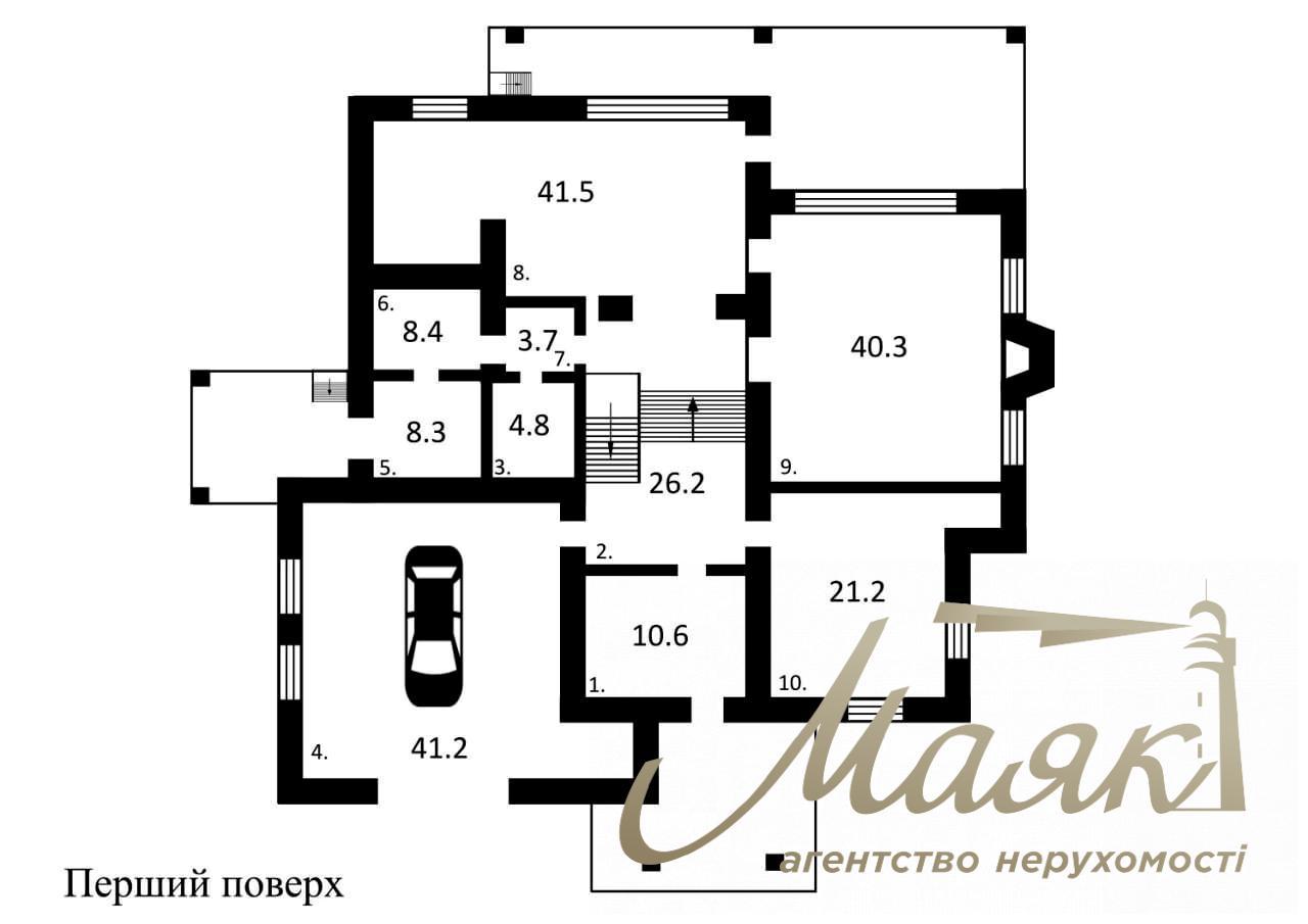 For sale house 400m2 in the village. Romankov, suburbs of Kiev, 18 acres, 8 km to Kiev, in Obukhiv district.