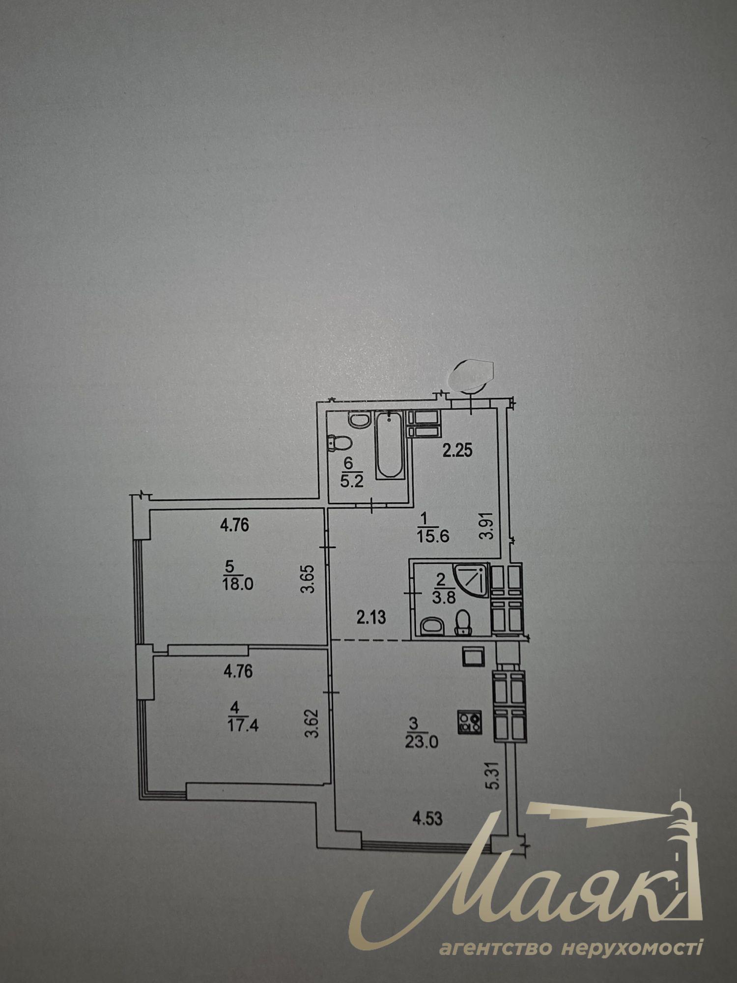 Продажа 3к квартира 83м2, River Stone, видовая на Днепр