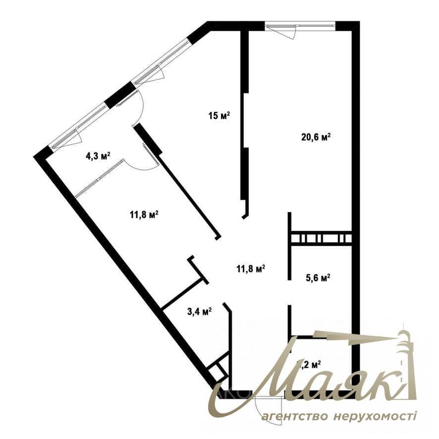 3-bedroom apartment for sale, 75 m², Great Residential Complex, 12 Prichalna St.,