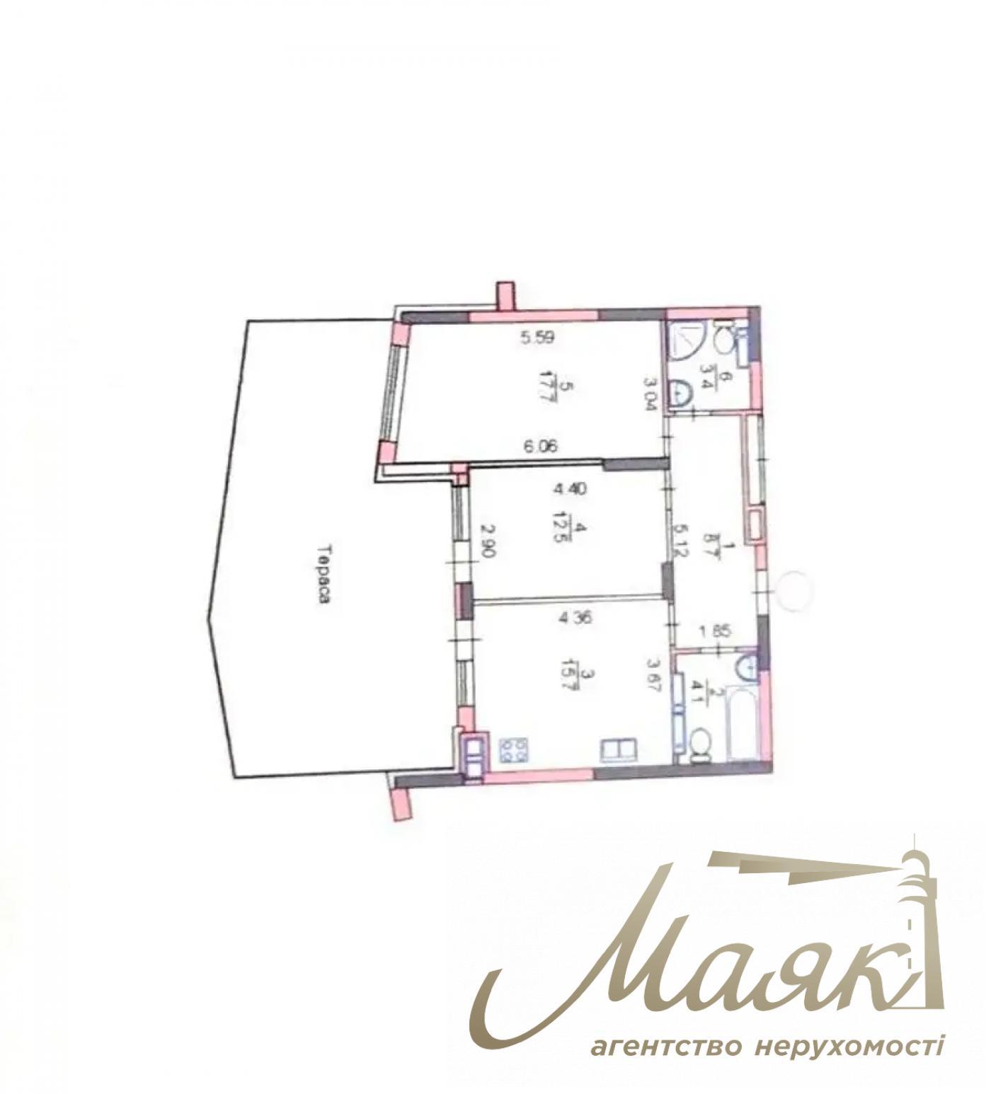 For sale 2-bedroom apartment with terrace in LCD "Italian Quarter", Obolonsky district