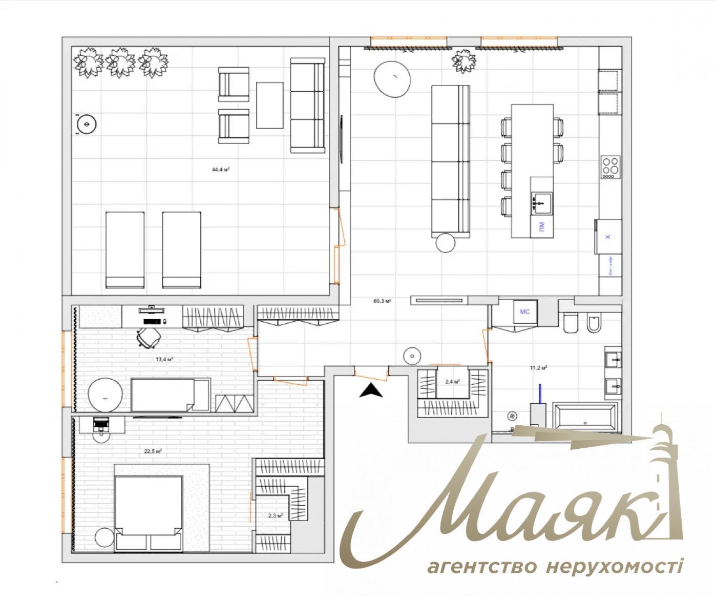 Продаж 3-х кімнатної квартири в ЖК Солом'янський вул. Університетська вул., 17-А