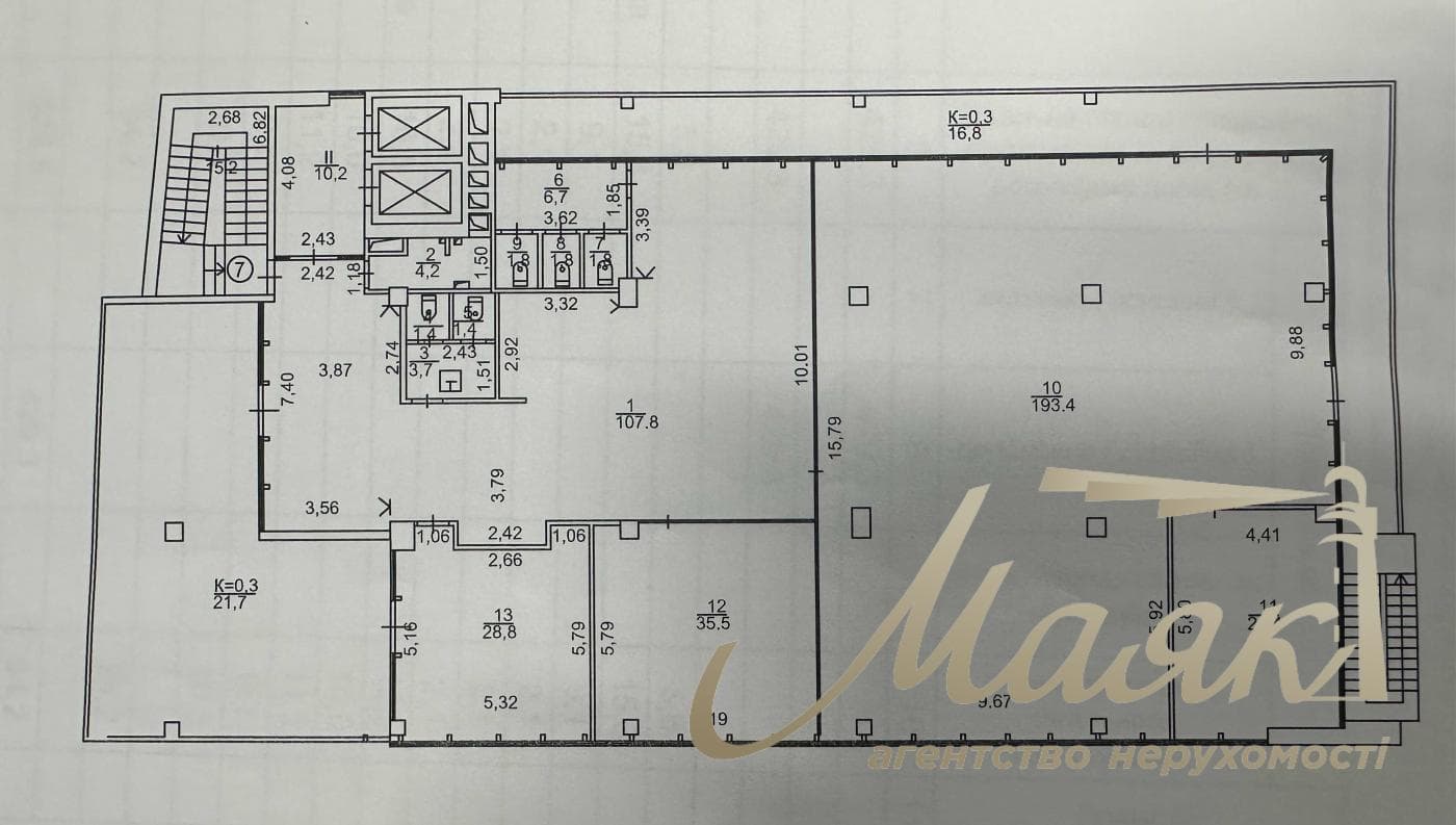 Оренда офісу з терасою (452 м²) у бізнес-центрі «TRINITY», вул. Товарна, 1, Печерський район
