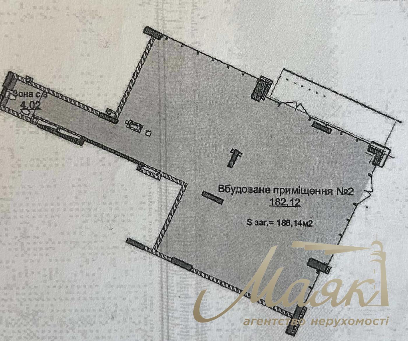 Оренда фасадного приміщення 182м2, ЖК Новопечерські Липки