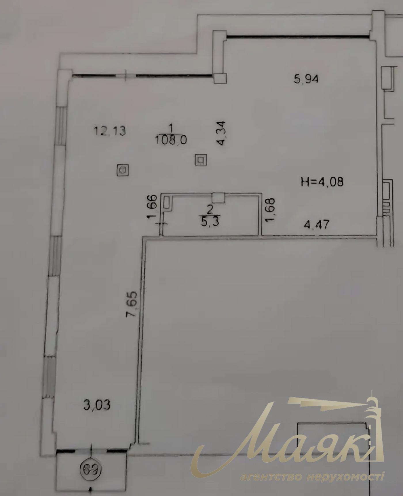 Аренда комерции фасад 202м2 в ЖК Кирилловский Гай, ул. Загоровская 1-Г (Багговутовская).