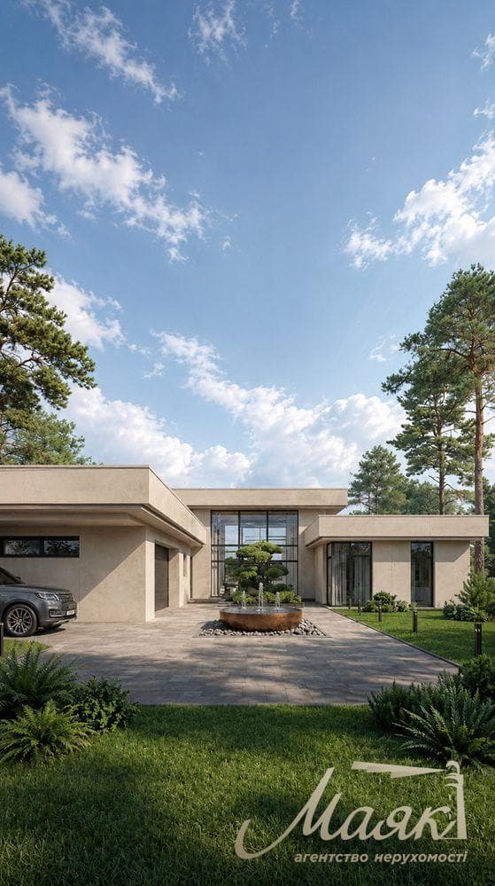 Luxury single-story house for sale: 340 m², 15 sotok, "Khutor Yasny" residential complex, VillaLumi, Lesniki village, Obukhov district, Kyiv Oblast