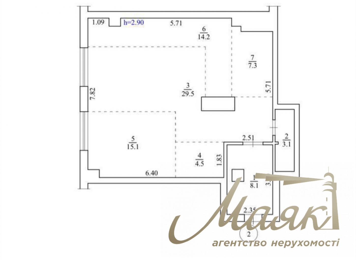 Продаж 2к квартири 81.8 м2, ЖК Бульвар Фонтанів!