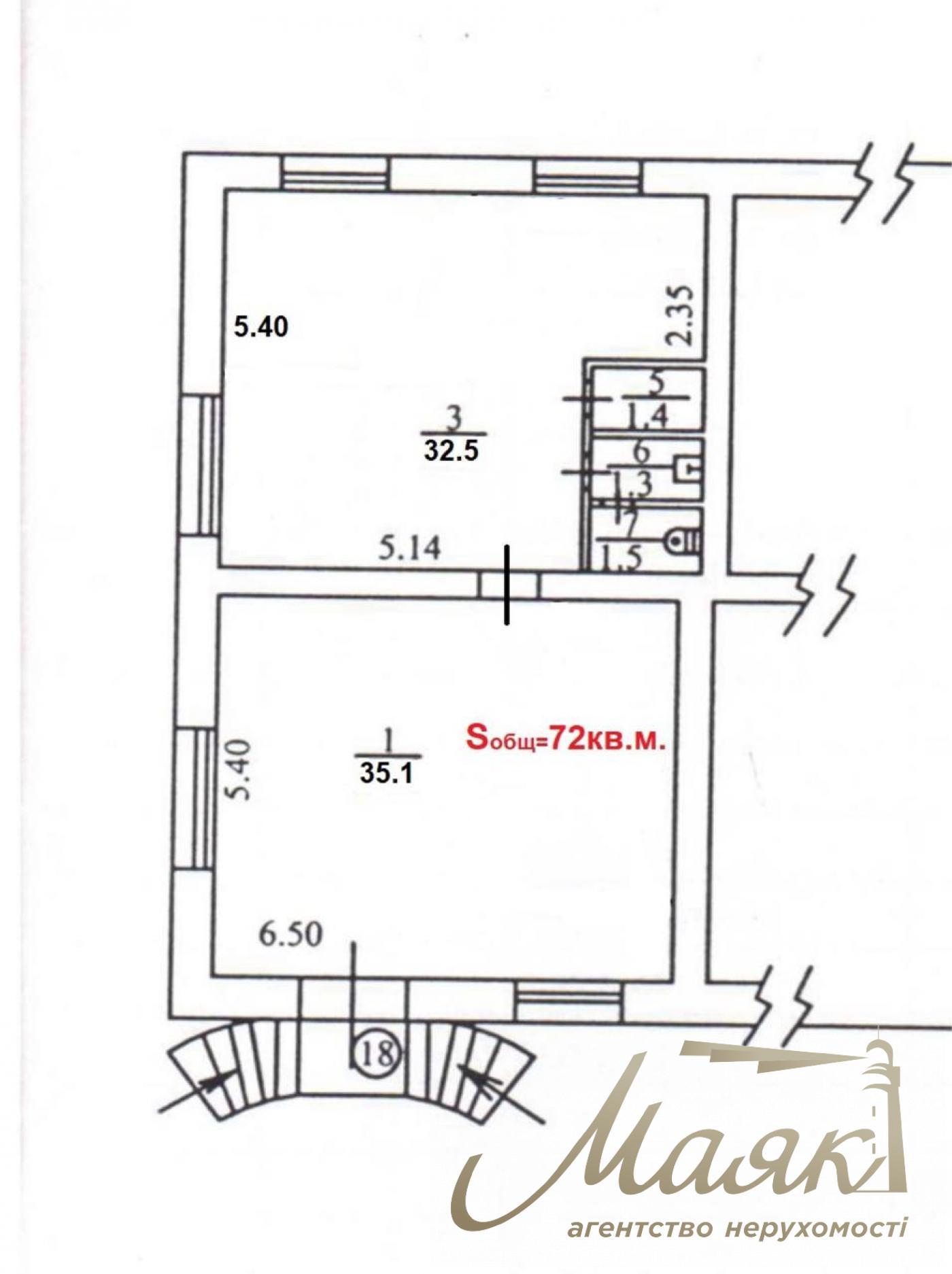 Sale of facade premises with tenant 72m2, Saksaganskogo st., Kyiv center