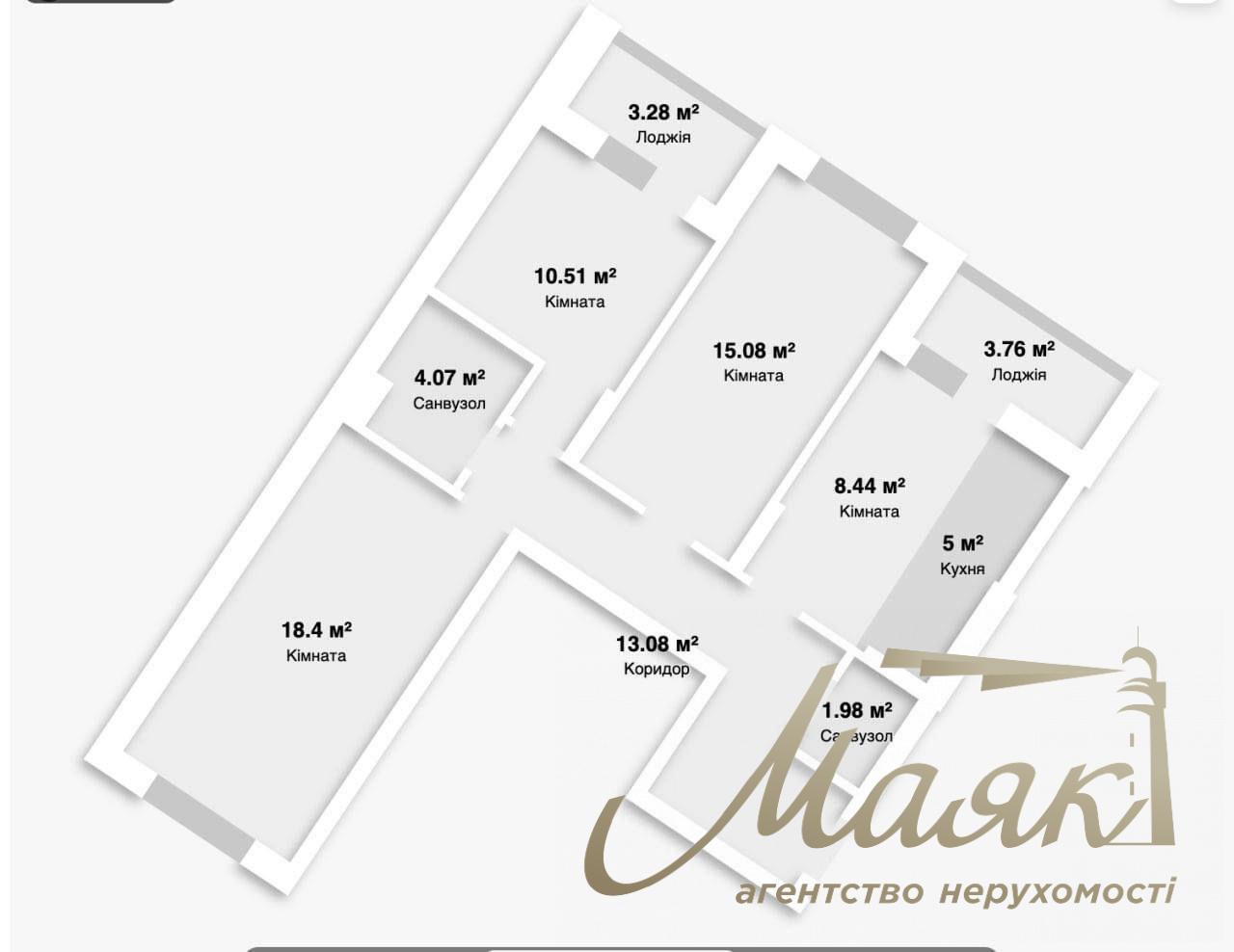 Продаж 3к квартири ЖК Медовий, вул. Кадетський Гай