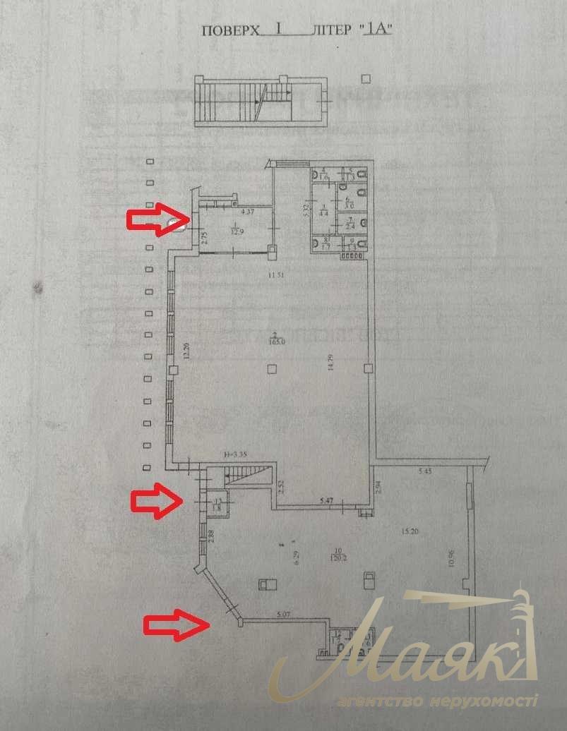 Аренда фасадного помещения 318 м² с рампой и парковкой — отдельностоящее здание