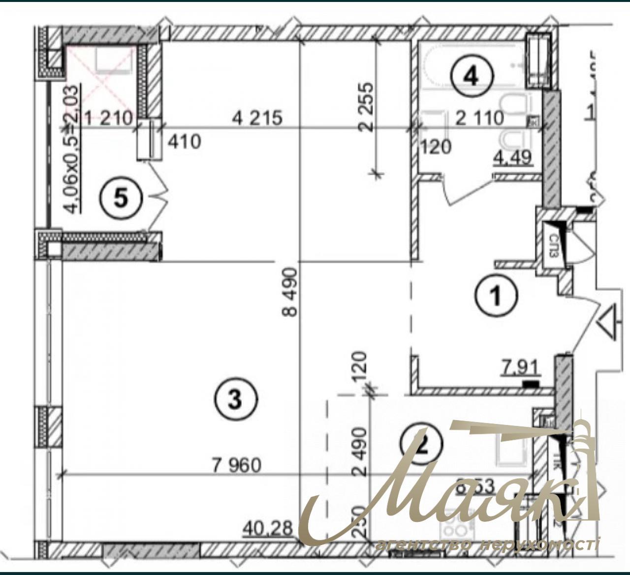 Sale of 1-room apartment, 64 m2, in the Crystal Park Tower residential complex