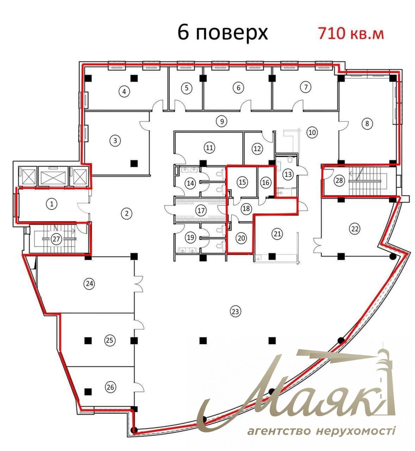 Аренда офиса 710 м², ул. Владимирская, Шевченковский р-н, Центр