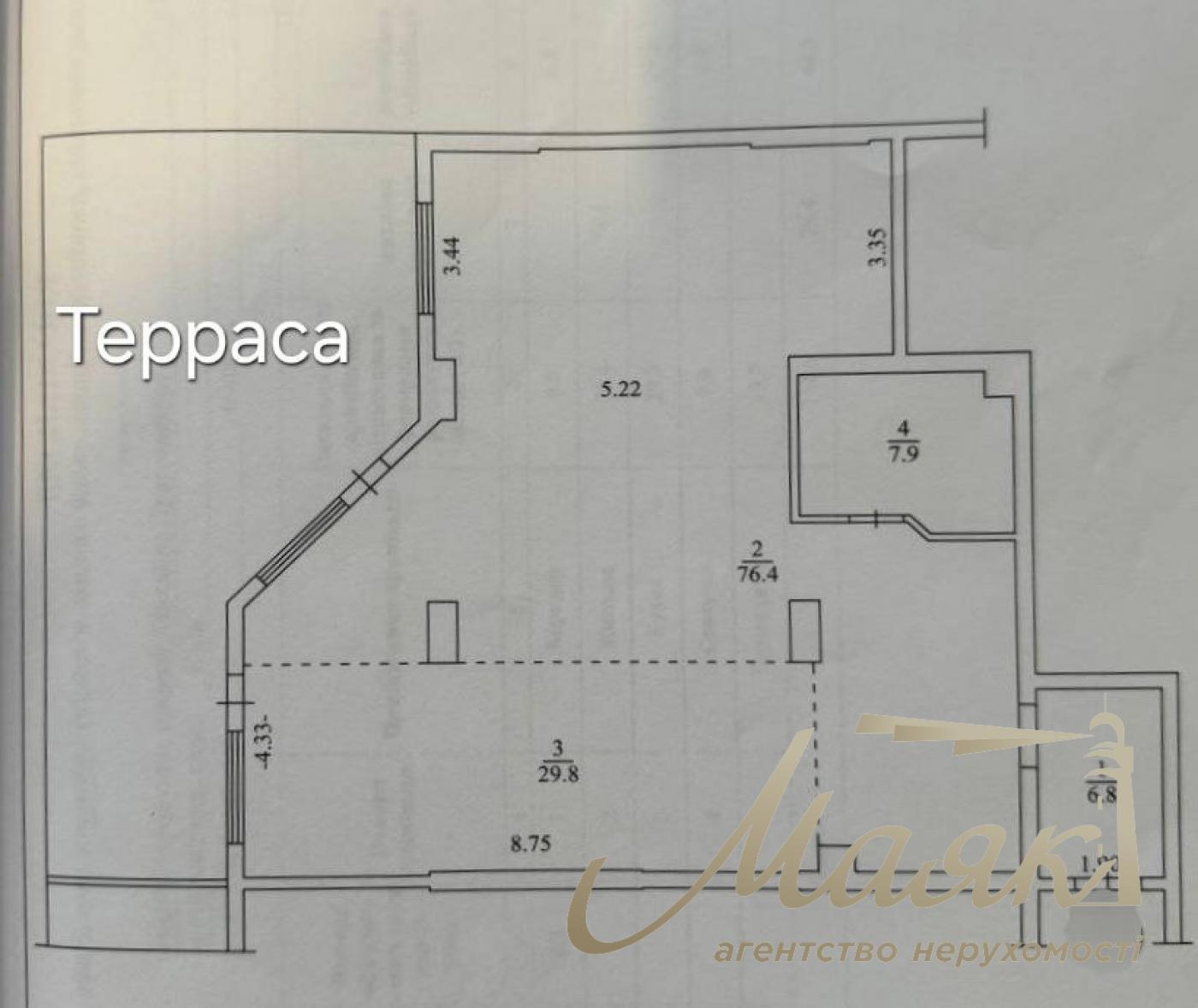 Продаж 2к квартири з терасою ЖК Delmar