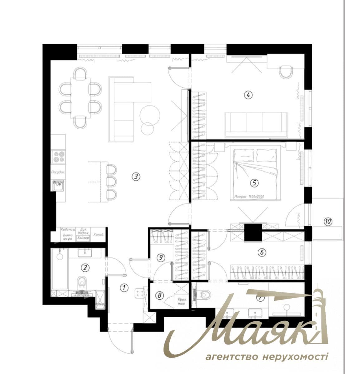 Продаж 3-кімнатної квартири в ЖК TRIIINITY, Печерськ, вул. Василя Тютюнника вул. (Анрі Барбюса), 43