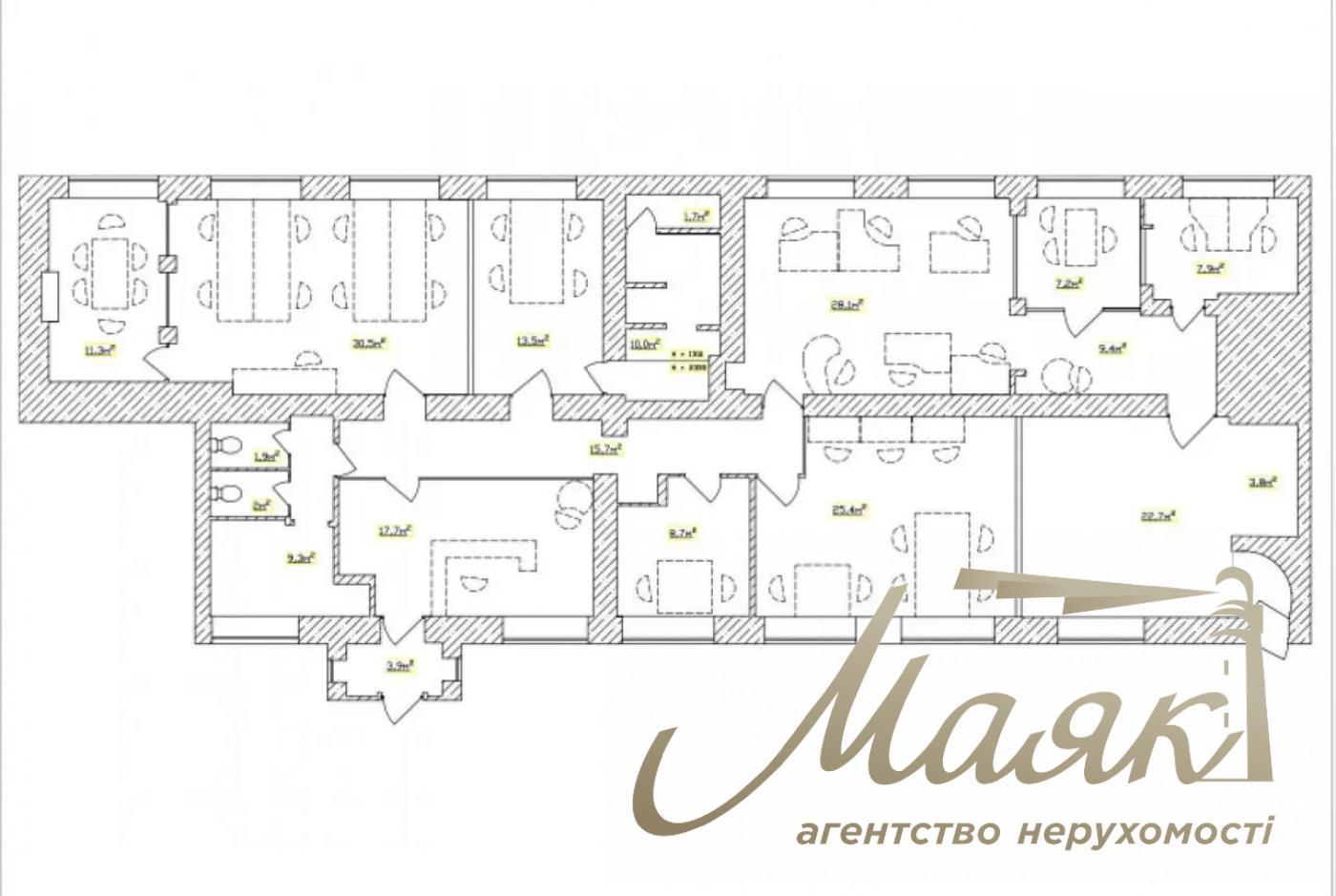 Office for rent 230m2 Aleksa Tikhogo str. 89-A, Shulyavskaya.