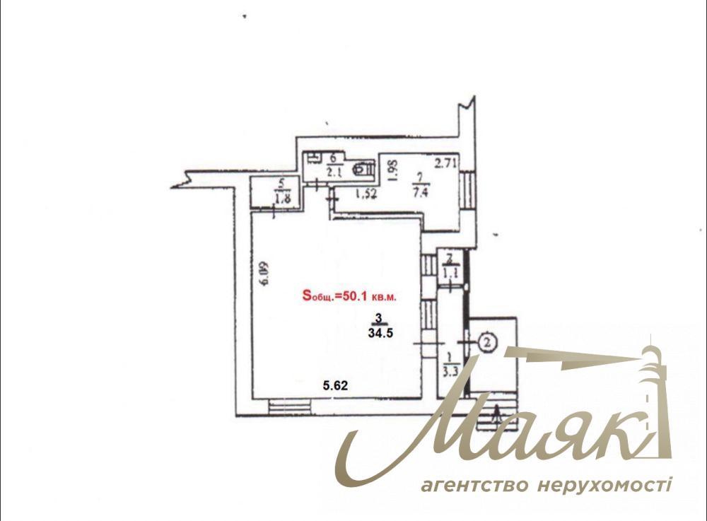 Sale of facade premises with tenants 51m2, st.Geroev Oborony 5, Goloseevsky district