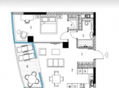 Продажа видовой 1-ой комнатной квартиры, 63 м3 в ЖК Taryan Towers Tetris Hall 3800м2