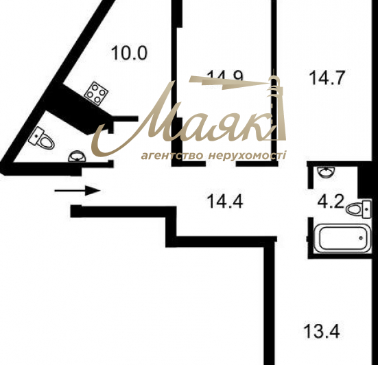 Продажа 3-комнатной квартиры 76 м2, ЖК Family&amp;Friends, Cоломенский район